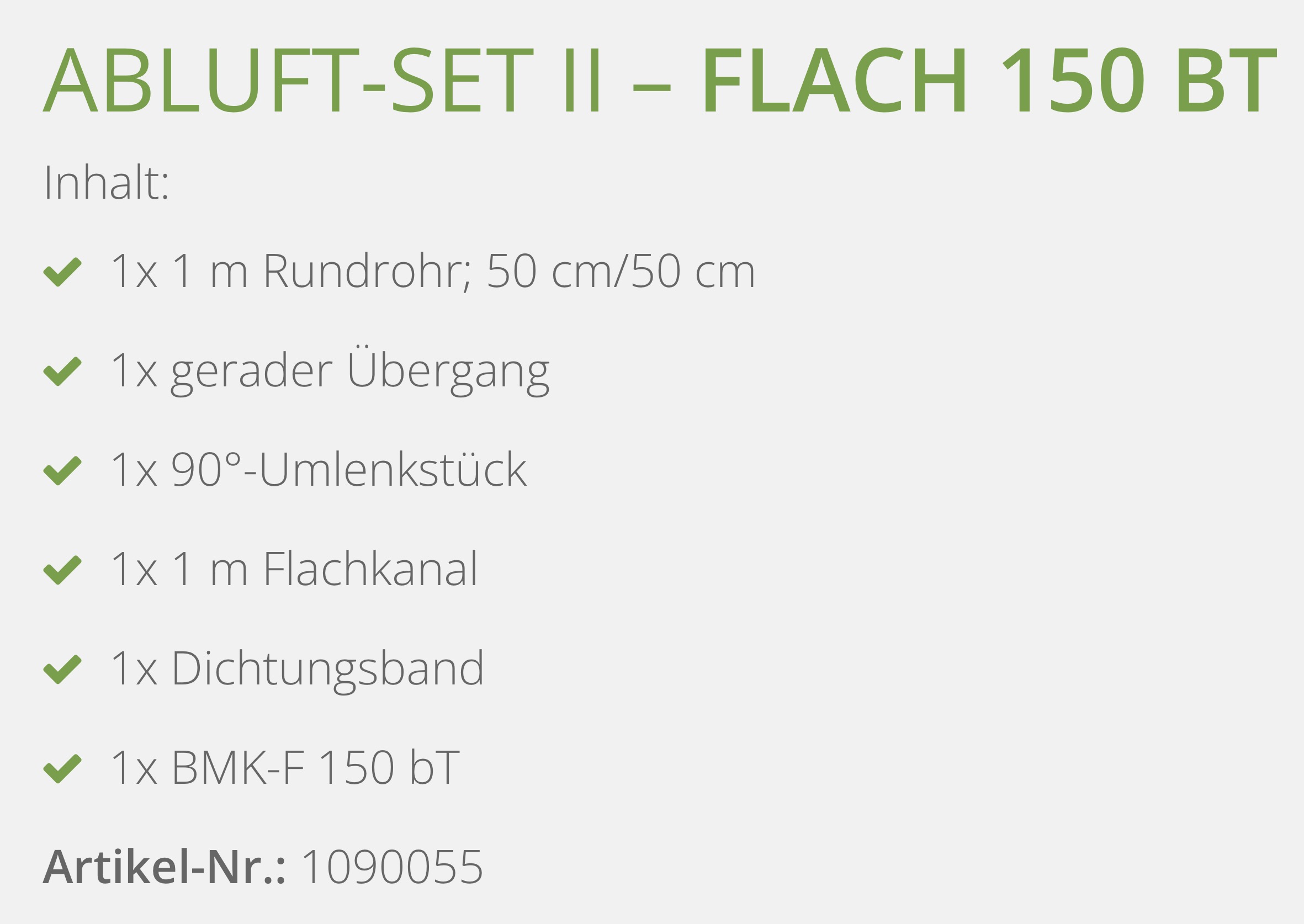 Berbel Abluftset II Flach 150 bT 1090055