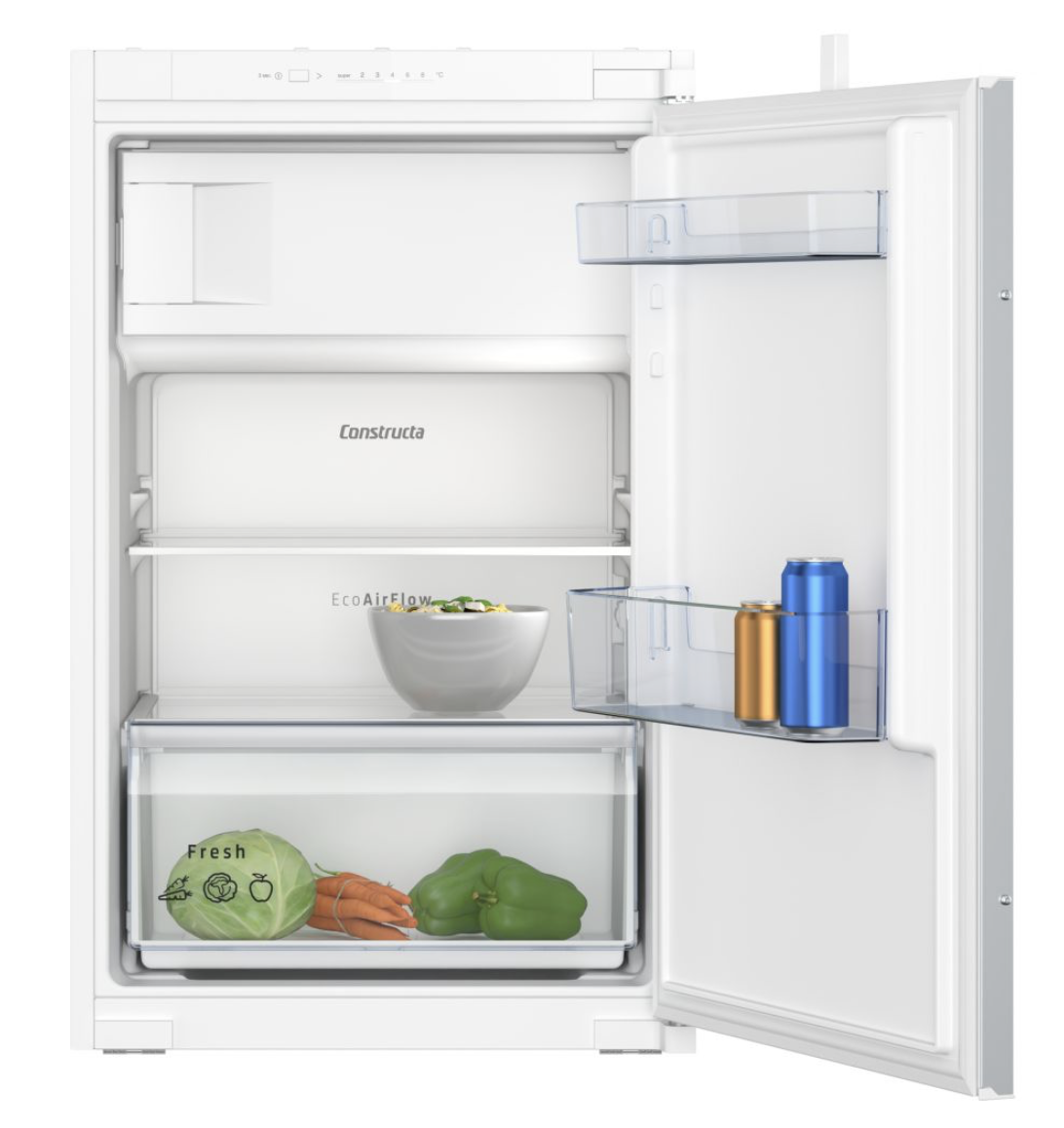 Constructa Einbau-Kühlschrank mit Gefrierfach 88 x 56 cm Schleppscharnier CK222NSE0